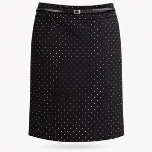 Liz Claiborne Black Skirt with White Dots
